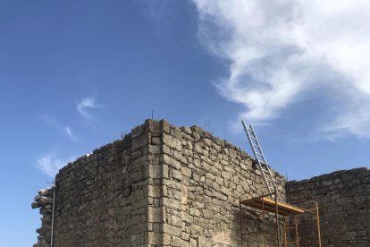 Les obres de restauració de l’ermita de Santa Caterina.