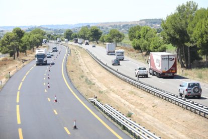 El tramo de la autovía que se ha renovado (calzada izquierda), ya reabierto ayer a mediodía. 