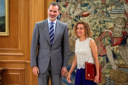 El rey recibió ayer a la presidenta del Congreso, Meritxel Batet, tras la fallida investidura de Sánchez.