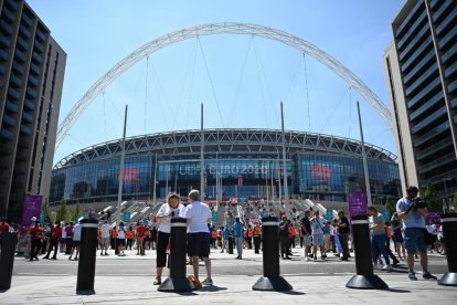 Imatge d’arxiu dels voltants de l’estadi de Wembley amb motiu d’un partit de l’Eurocopa.