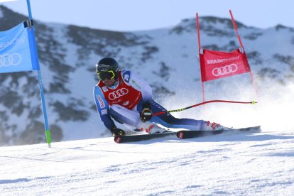 L’aranès Àlex Puente, ahir a les pistes de Baqueira.