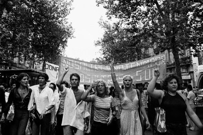 Imatge d’una manifestació LGTBI reivindicant els seus drets.