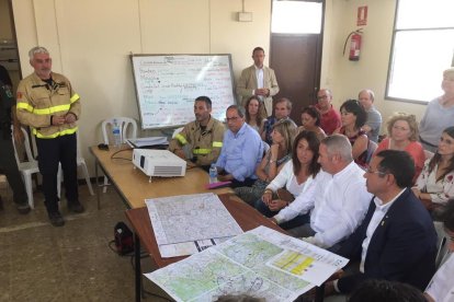 Torra, en la reunió en la qual els bombers han informat de l'estat actual de l'incendi