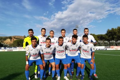 El once inicial que presentó el Mollerussa ayer en Fraga.