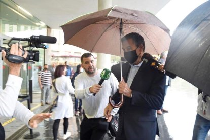 L’expresident blaugrana Josep Maria Bartomeu a l’arribar a la Ciutat de la Justícia de Barcelona.