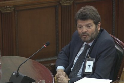 L'exdirector general dels Mossos d'Esquadra Albert Batlle, aquest dimecres al Suprem com a testimoni en el judici del 'procés'.