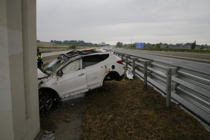 Imagen del accidente en la autovía A-22. 