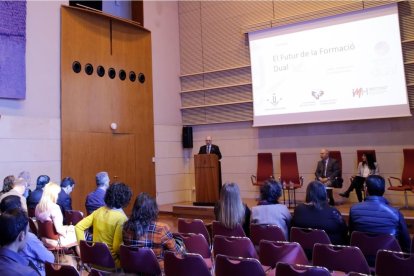 El secretario de Universidades, durante su intervención en la jornada sobre formación dual.