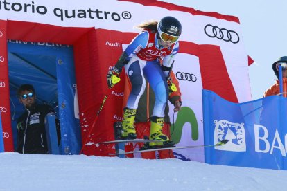 Núria Pau, ahir a les pistes de Baqueira-Beret.