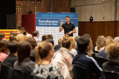 Sergi Grimau durant la conferència ‘Dejando huella’.