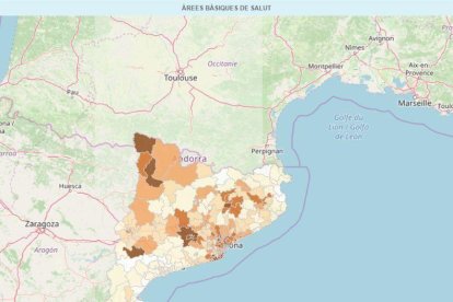 Mapa coronavirus àrees de Salut