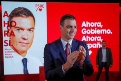 Sánchez presentó la campaña del PSOE para las elecciones.