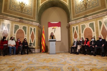 Laura Borràs presidió el acto de conmemoración que se celebró en el Parlament de Catalunya.