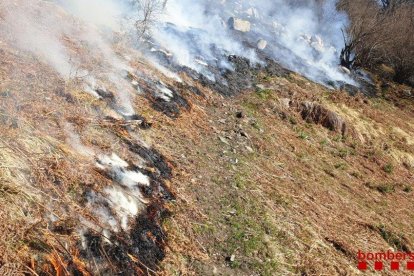 Un incendi a Les crema unes 60 hectàrees de matoll, sotabosc i pastures