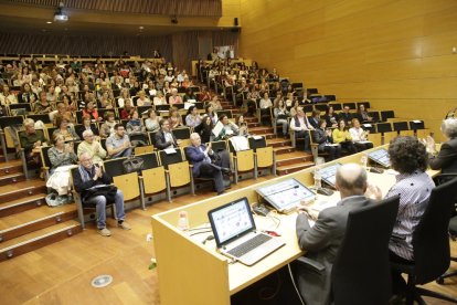 Un momento de la duodécima jornada de acompañamiento al duelo ayer en la Universitat de Lleida.