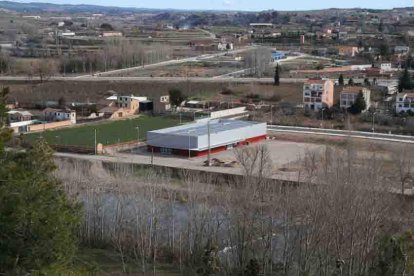 La zona del pabellón del Molí de l’Esquerrà en Balaguer. 