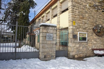 La escuela de Verdú este lunes.