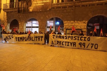 Imatge d’arxiu de la concentració de suport a les educadores.