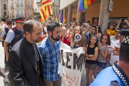 Novell, escortat en una protesta a Tàrrega en imatge d’arxiu.