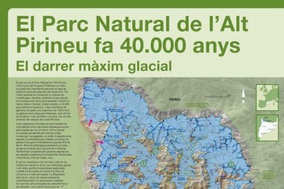 Mapa de les glaceres del parc.