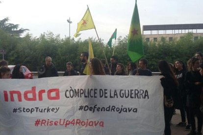 Protesta contra Indra pels seus negocis amb Turquia