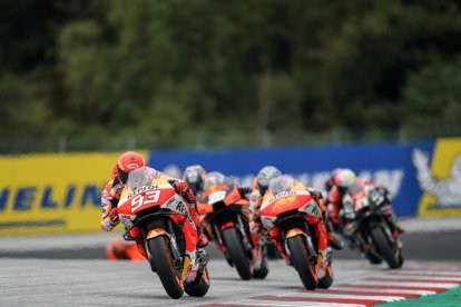 Marc Márquez no es va sentir còmode amb els pneumàtics després de reprendre’s la carrera.