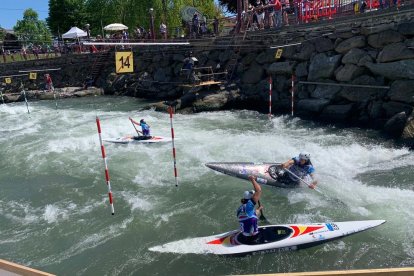 Núria Vilarrubla, Klara Olazabal y Miren Lazkano durante la final de C1 por equipos.