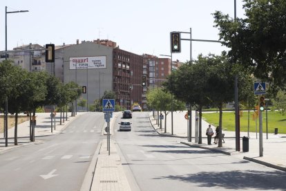 Vistes de l’avinguda Prat de la Riba de Lleida.