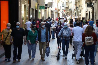 L’Eix Comercial de Lleida va ser de nou molt freqüentat tant al matí com a la tarda.