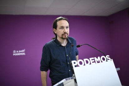 Iglesias era ahir la cara de la decepció pels resultats del 26 M.