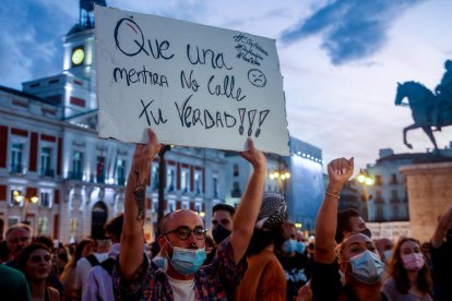 El colectivo LGTBI se manifestó el miércoles en Madrid en contra de todo tipo de agresiones homófobas.