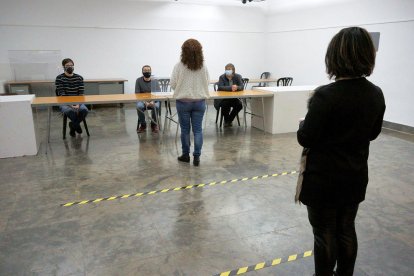 El simulacro de votación organizado ayer en Balaguer.