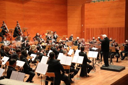 La Orquestra del Liceu, el pasado domingo en el Auditori de Lleida.