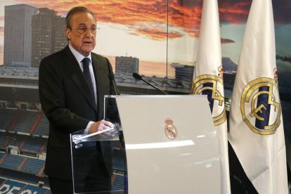 Florentino Pérez, presidente del Real Madrid, en guerra con Tebas.