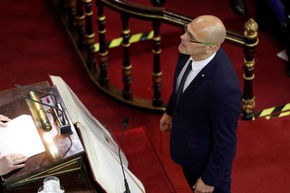 Romeva, en el Senado.