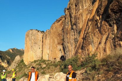 Visita dels tècnics de la Diputació al matí.