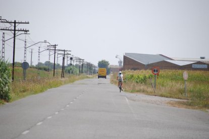 El camino es usado frecuentemente por los ciclistas. 