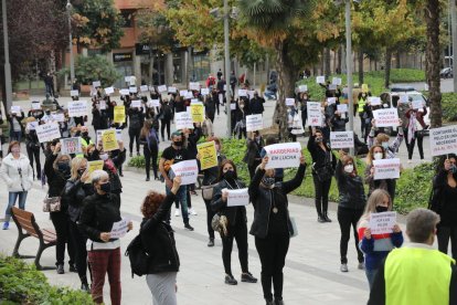 Protesta para pedir la bajada del IVA el pasado octubre en Lleida.