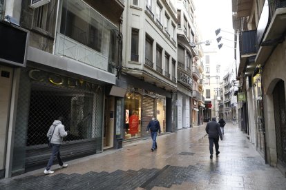 imagen de Eix Comercial de la ciudad de Lleida el pasado 31 de enero.