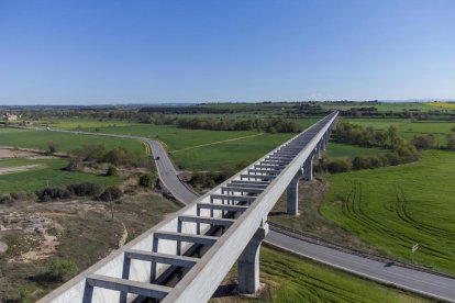 Aqüeducte del canal principal del Segarra-Garrigues, una de les obres que ha executat l’Estat.