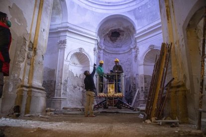 Imatge de les obres de l’espai cultural de Sant Domènec.