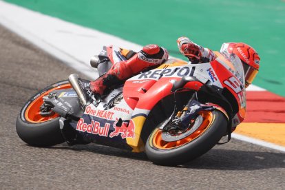 Marc Márquez durant la sessió de qualificació.