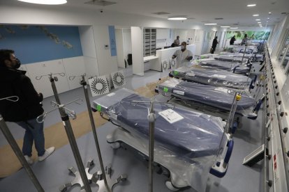 El interior del nuevo edificio del hospital Arnau de Vilanova de Lleida.