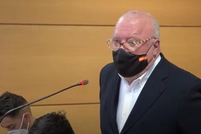 El polémico excomisario José Manuel Villarejo, durante el juicio de ayer en su contra.