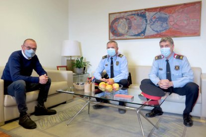 Despedida en la Paeria de Xavier Monclús como jefe de Mossos en Lleida