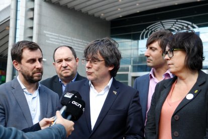 Puigdemont el miércoles tras serle denegada la entrada.