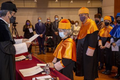 L'acte d'investidura de l'economista Lourdes Beneria com a nova doctora honoris causa de la Universitat de Lleida.