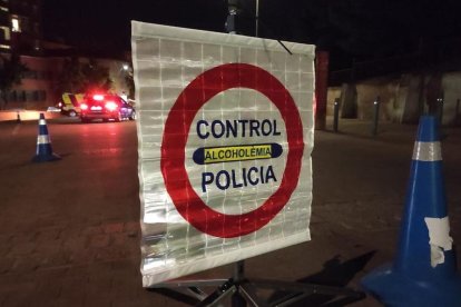 Un dels controls de trànsit de la Guàrdia Urbana.