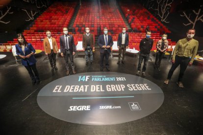 Los candidatos de Lleida posaron el viernes en la Llotja.