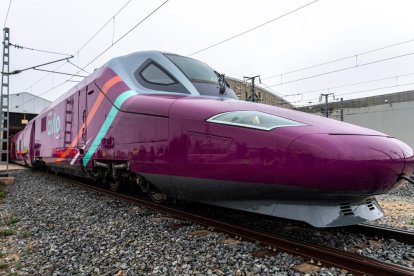 Imatge d’un Avlo, el tren AVE de baix cost de Renfe.